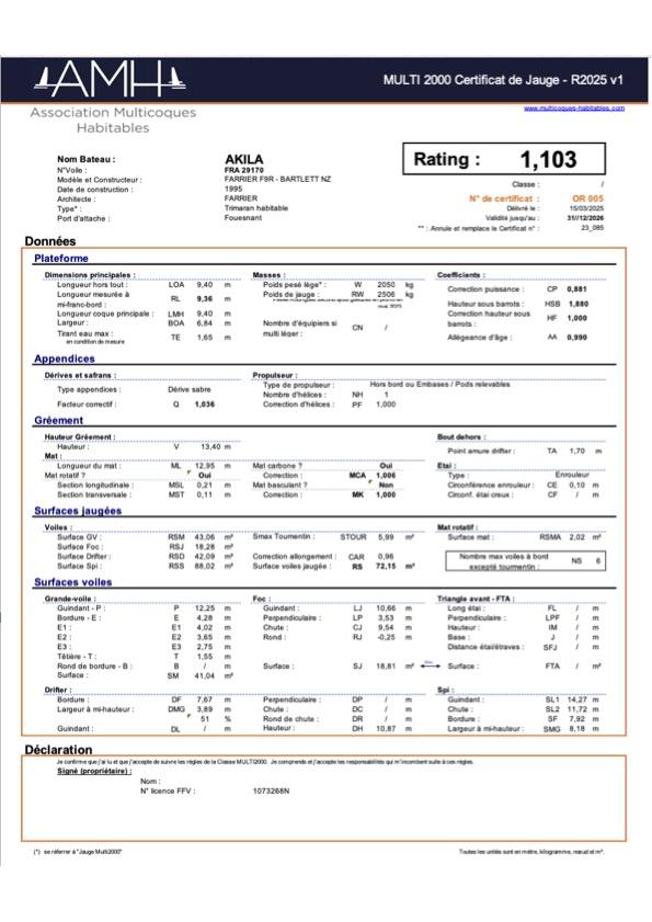 Certificat 2026 akila